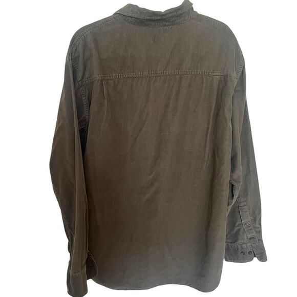 St. John's Bay Men's 21 Wale Corduroy Button Up Green Size XL - Picture 2 of 9